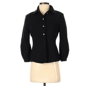 Cabi Blazer Jacket Black Size 4 Lined Shoulder Pads Career Party Casual Y2K